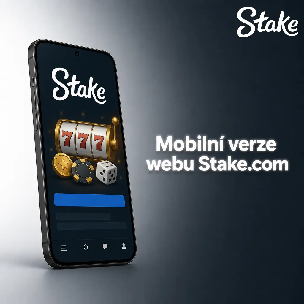 Mobilní verze webu Stake.com v prohlížeči na Android i iOS se stejnými kurzy a hrami jako desktop