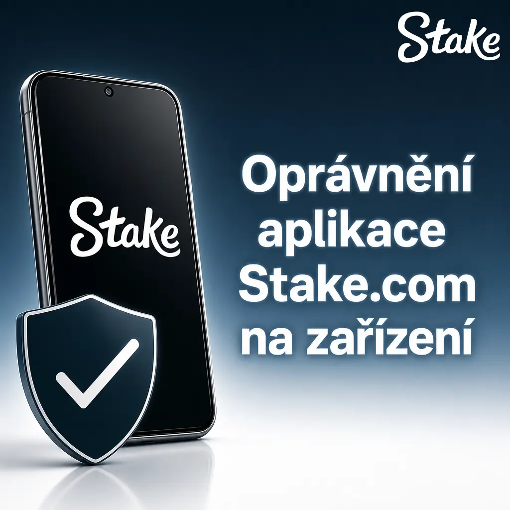 Přehled oprávnění aplikace Stake.com – úložiště, kamera pro KYC, oznámení, biometrie a internet bez přístupu k SMS či kontaktům.