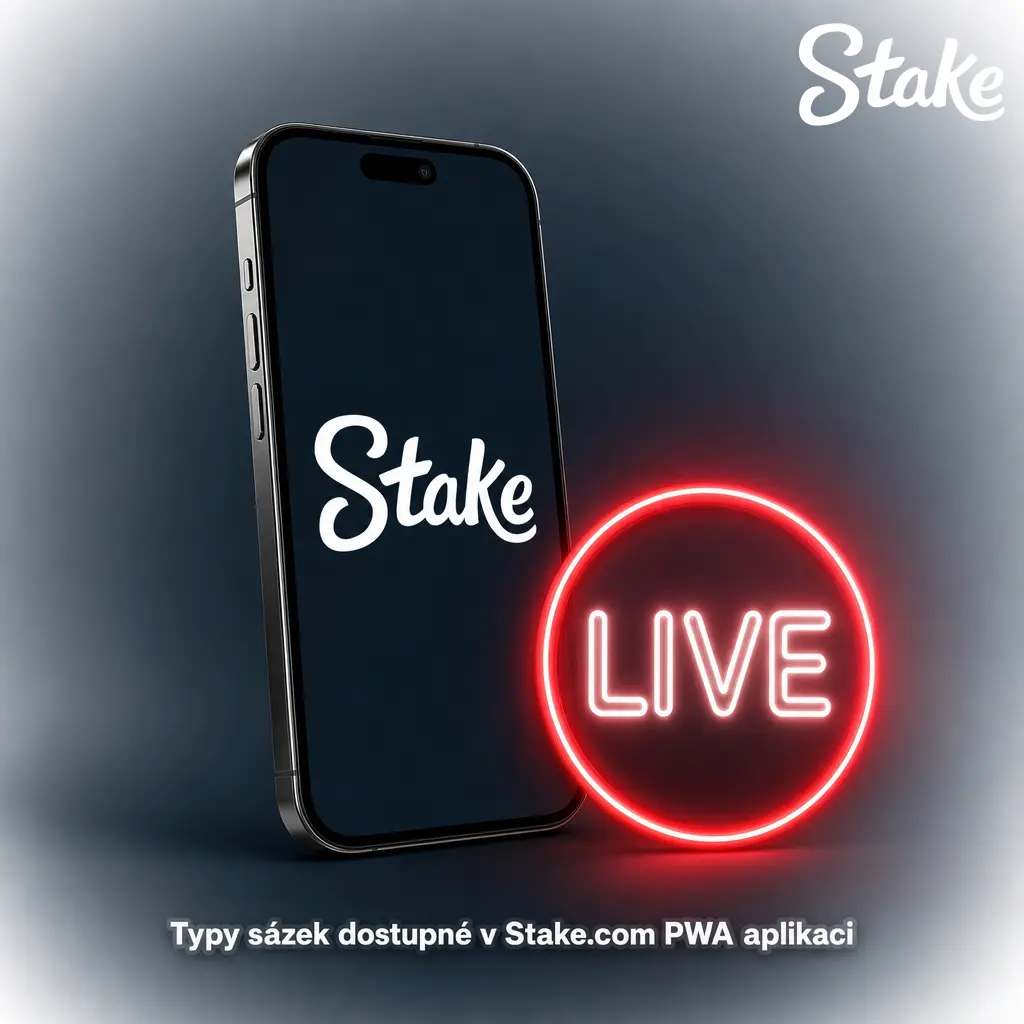 Přehled typů sázek ve Stake.com PWA aplikaci – jednoduché, kombinované, systémové, live a Cash Out